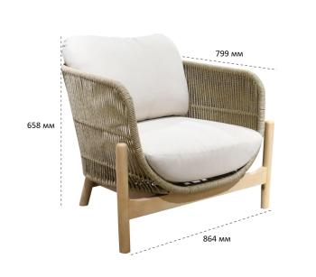 Комплект деревянной плетеной мебели Tagliamento Talara TAG/TALARA/LOUNGE2