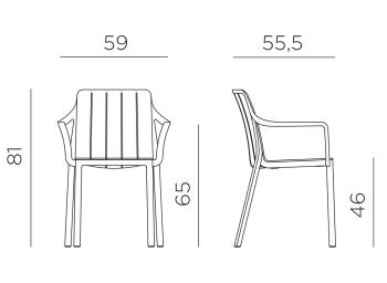 Кресло пластиковое NARDI Tiberina