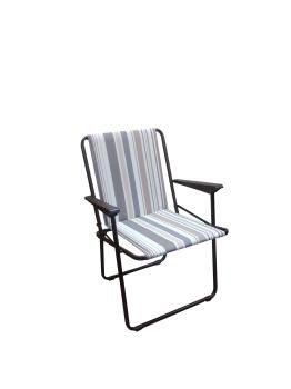 Каркас коричневый/Ткань коричнево-белая полоска