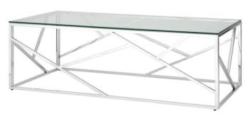 Прозрачное стекло/Сталь серебро