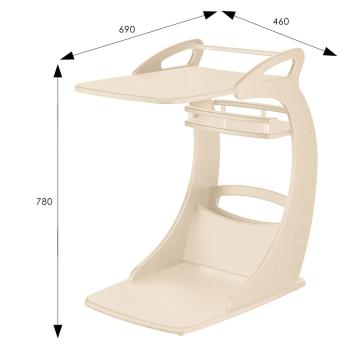 Подкатной столик Мебелик Фаворит