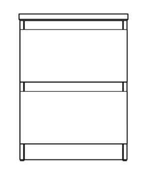 Тумба Гуд Лакк Мальта 40х54 (2 ящика)