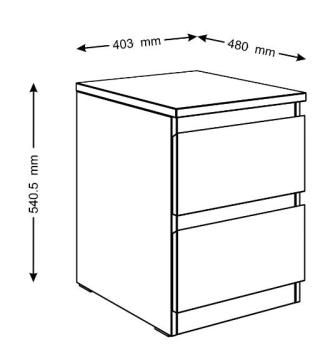 Тумба Гуд Лакк Мальта 40х54 (2 ящика)