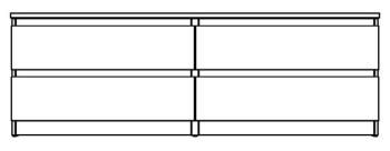 Комод Гуд Лакк Мальта 160х54 (4 ящика)