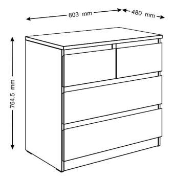 Комод Гуд Лакк Мальта 80х76 (2+2 ящика)