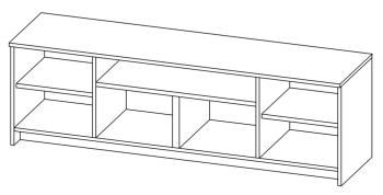 Тумба Гуд Лакк Сириус 156х47 (2 двери и 2 ящика)