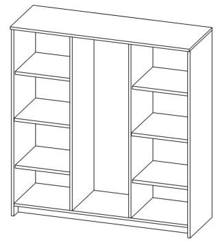Тумба Гуд Лакк Сириус 117х123 (2 двери со стеклом и 4 ящика)
