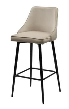 H-06 Бежевый, велюр / черный каркас