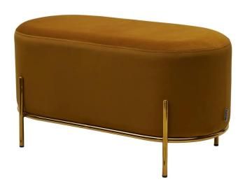 BLUVEL-68 желтый, велюр / золотой каркас