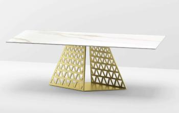 KL-188 Контрастный мрамор матовый, итальянская керамика/ каркас цвета шампань