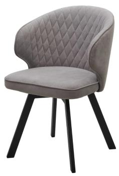 B22 Серый, велюр / черный каркас