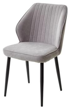 B22 Серый, велюр / черный каркас