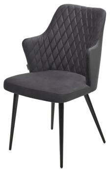 BM-3 ТЕМНО-СЕРЫЙ, велюр / черный каркас