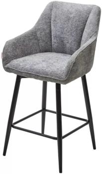 3018-17 серый, шенилл / черный каркас