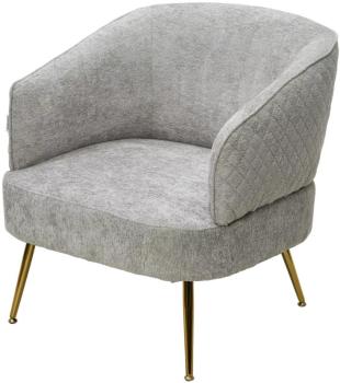 3018-03 светло-серый, шенилл / золотой каркас