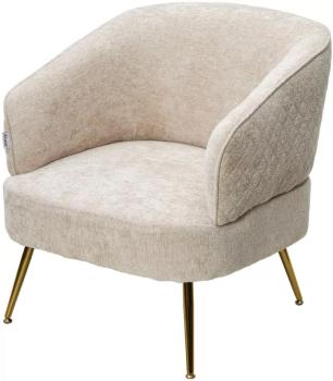 3018-10 Бежевый, шенилл / золотой каркас