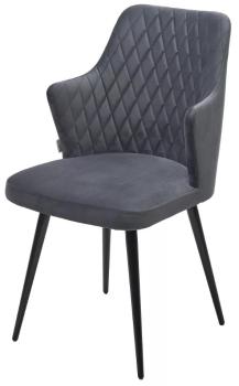 BM-3 ТЕМНО-СЕРЫЙ, велюр / черный каркас