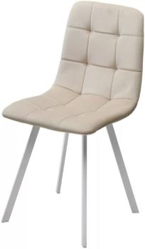 H-06 Бежевый, велюр / белый каркас