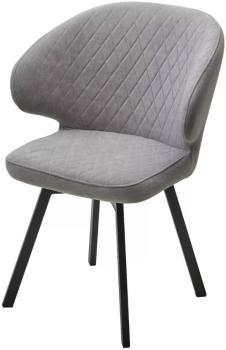 B22 Серый, велюр / черный каркас