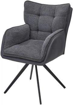 Brego-16 Темно-серый, ткань/ Maison 95 Темно-серый, PU/Черный