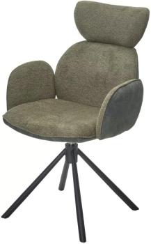 Brego-77 Зеленый, ткань/ 7525-156 Зеленый, велюр/Черный