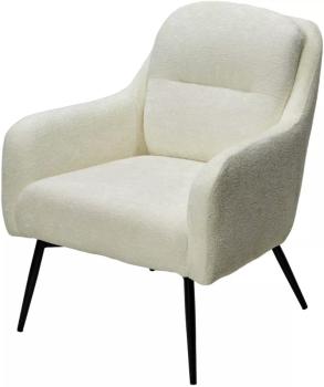 3018-01 белый, шенилл / черный каркас