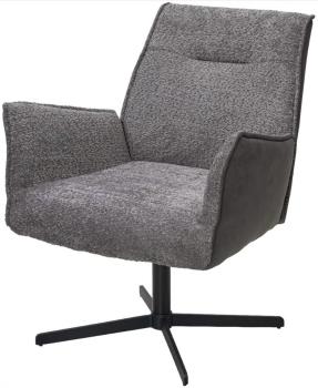 XD841-16 Серый, букле/ GINO-457 Серый, ткань/ Черный