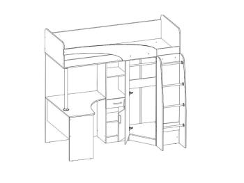Кровать-чердак Атлант Карамель 77-01