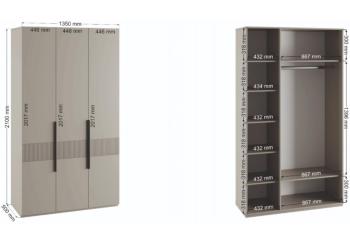 Шкаф трехстворчатый Woodville Ника