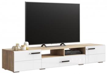 дуб сонома / белый глянец