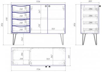 Тумба Woodville Брюс 16.233