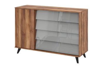 Дуб Барокко/Серый глянец