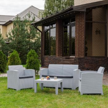 Цвет пластика: светло-серый/Цвет подушек:светло-серый