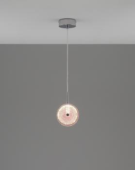 Розовый, прозрачный/Хром