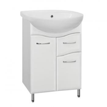 Тумба с раковиной Style Line Эко Волна 11 (1 ящ.) + Умывальник Антик 55