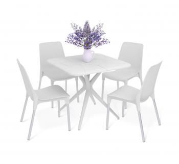 белый/хром лак