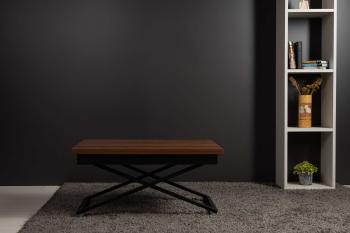 Стол-трансформер Левмар Apollo D44/S53 миланский орех/черные опоры