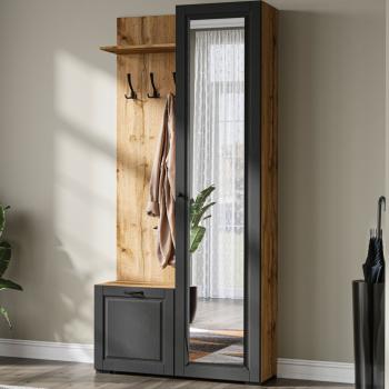 Шкаф Империал Лацио Сканди 1д ЛВ с зеркалом