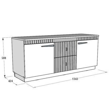 Тумба ТВ на цоколе FANT Ольга 3