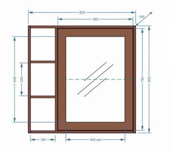 Зеркало-шкаф Stella Polar Монтоне 80