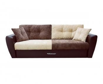 Велюр Комби 03/Экокожа Коричневая