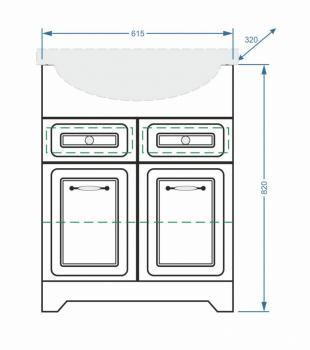 Тумба Stella Polar Кармела 65