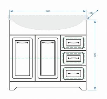 Тумба Stella Polar Кармела 90 (без раковины)