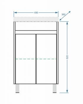 Тумба напольная Stella Polar Фаворита 50