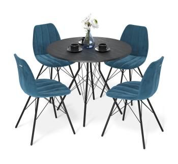 каменный уголь/морск.голуб./черный муар