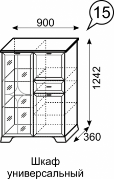 Шкаф универсальный Ижмебель Венеция 15