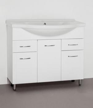 Тумба с раковиной Style Line Эко Стандарт 26 (2 ящ.) + Умывальник Эльбрус 100