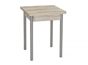 Дуб сонома/Опора № 2- круглая серебристый металлик