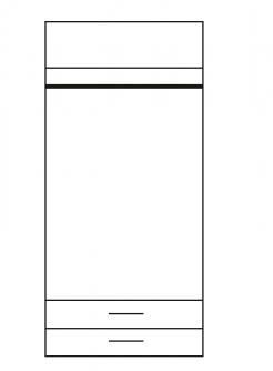 Шкаф Анрэкс 2DG2S без полок TIFFANY