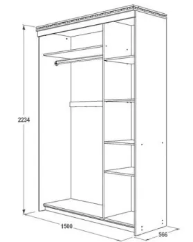 Шкаф купе 3-х дверный FANT Ольга 13 ЛДСП